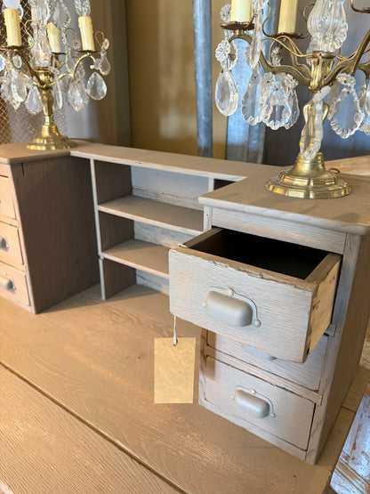 Bureau chêne patiné ''Lichen''