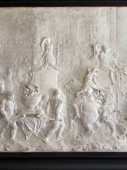 Plâtre et cadre - Scène mythologique