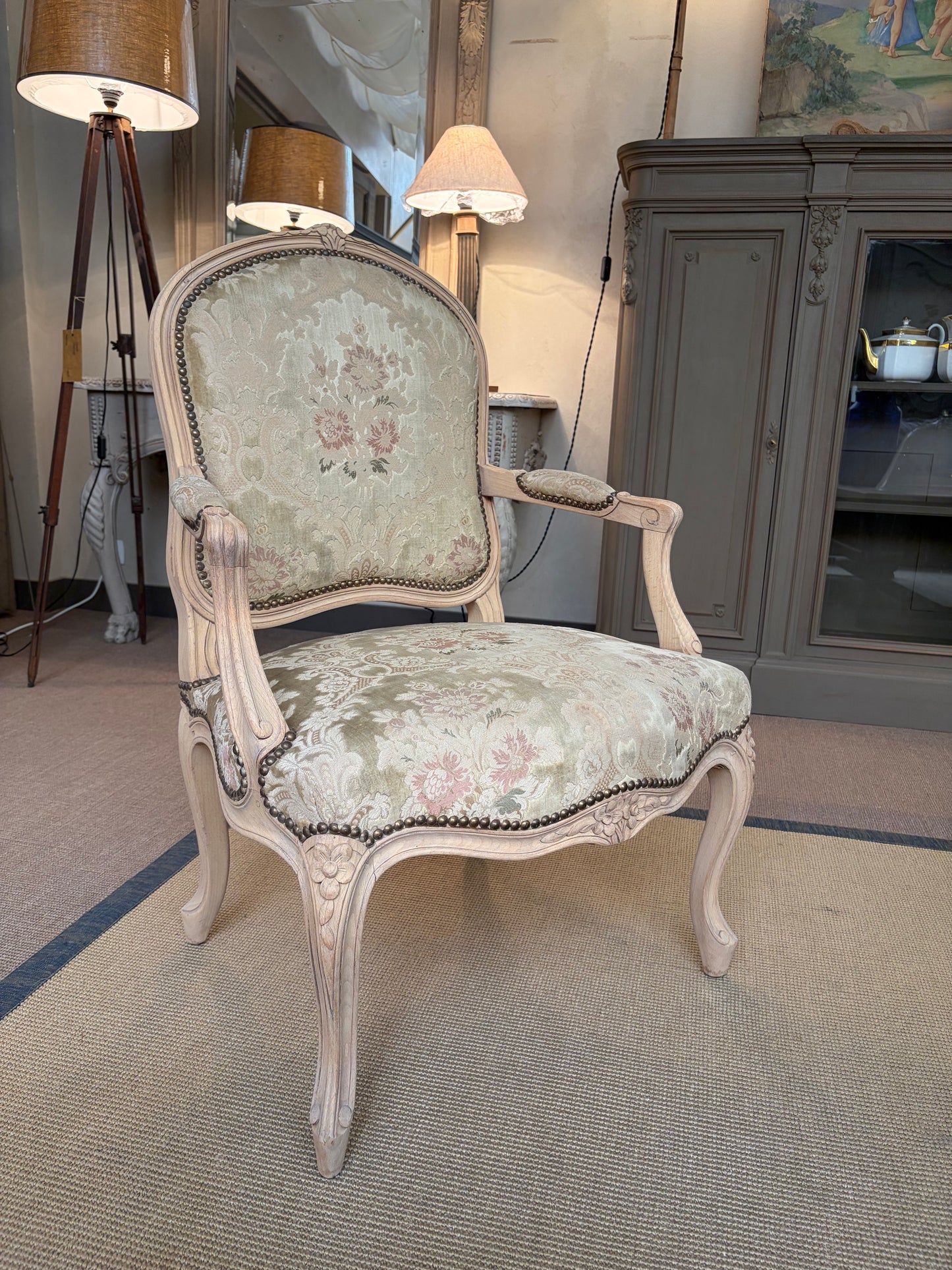 Paire de fauteuils XIXᵉ, tapisserie d'origine