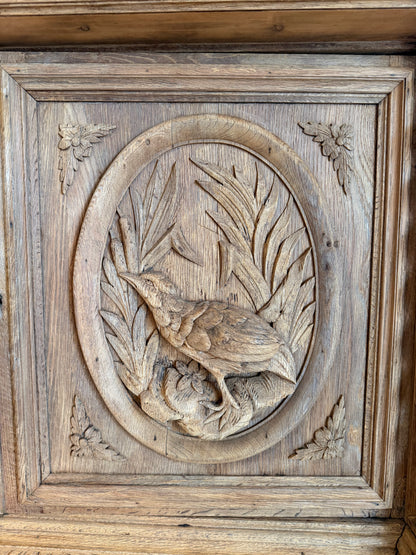 Buffet deux corps de chasse chêne massif