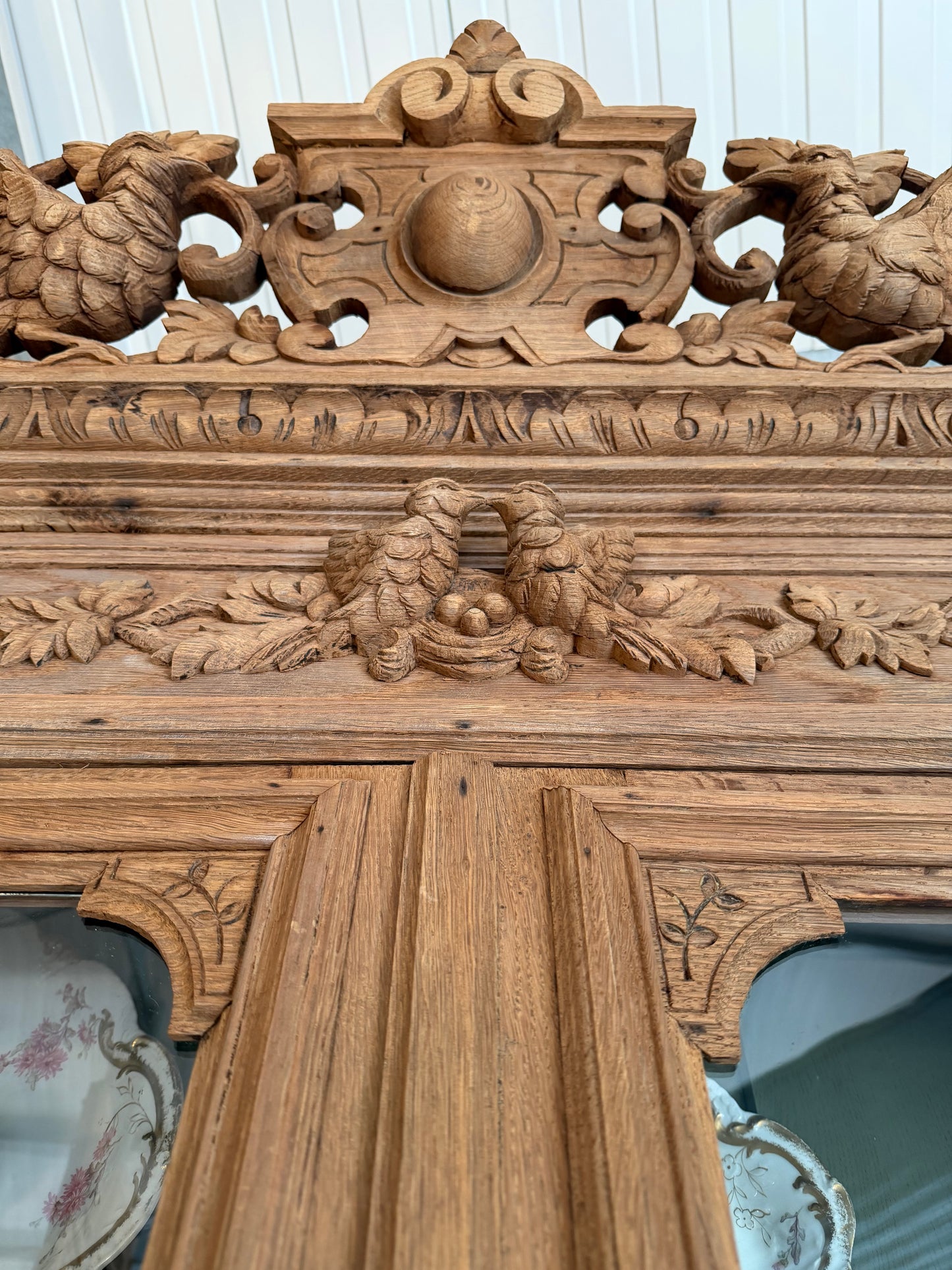 Buffet deux corps de chasse chêne massif