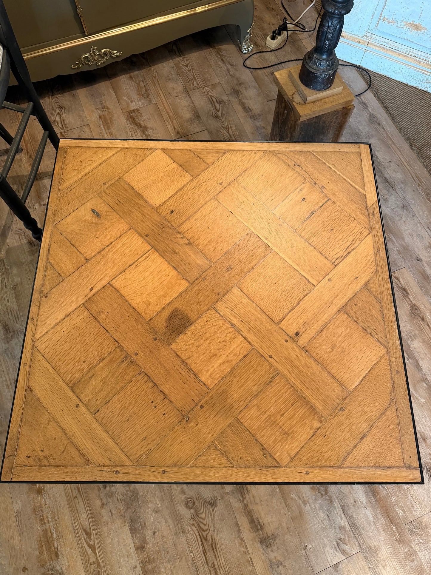 Table basse chêne "parquet"