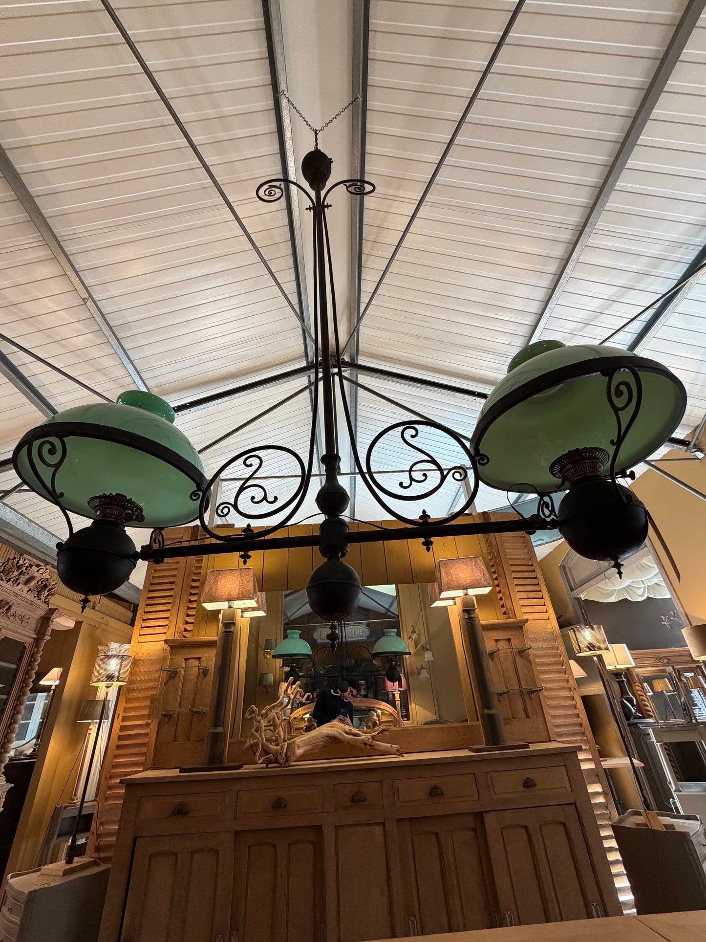 Véritable lustre de billard début XXᵉ