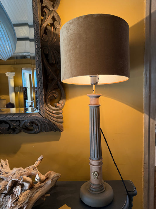 Paire de lampes noyer