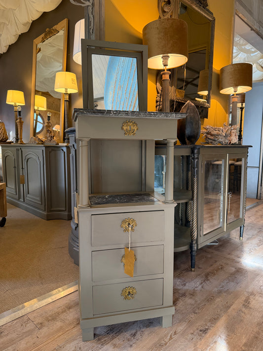 Barbier empire en acajou patiné