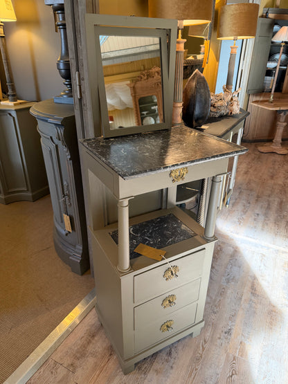 Barbier empire en acajou patiné