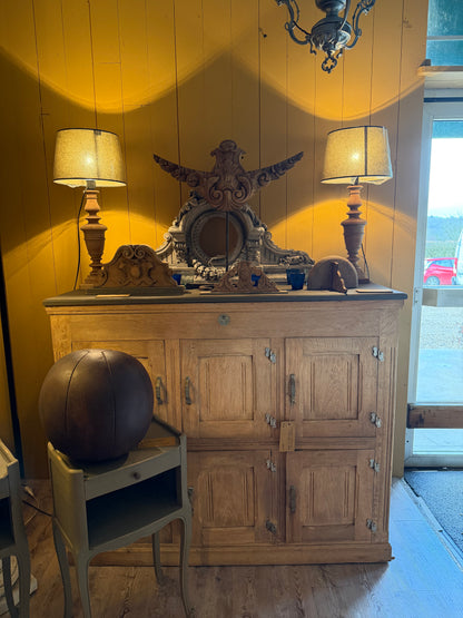 Glacière d’épicerie début XX en chêne