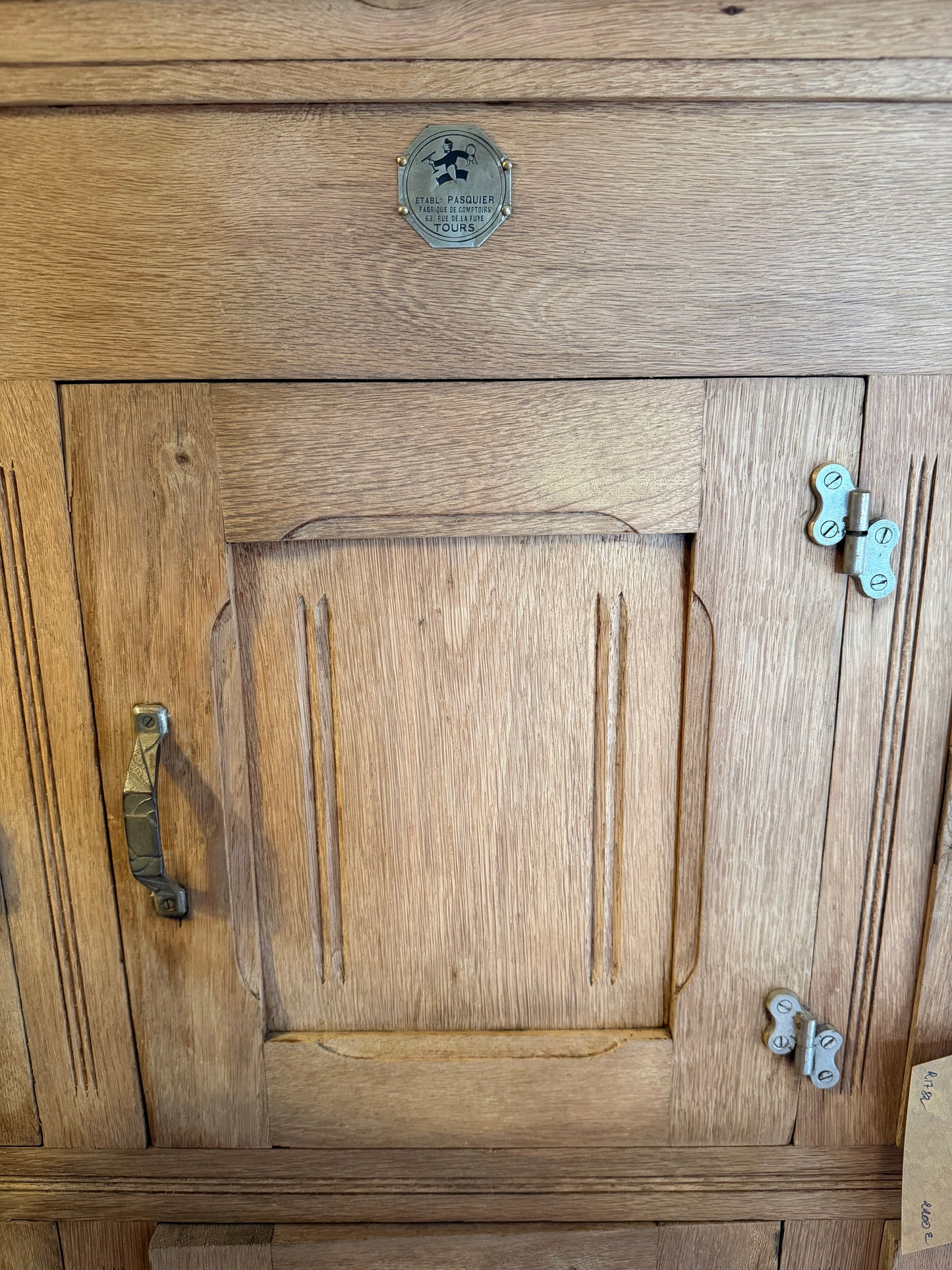 Glacière d’épicerie début XX en chêne