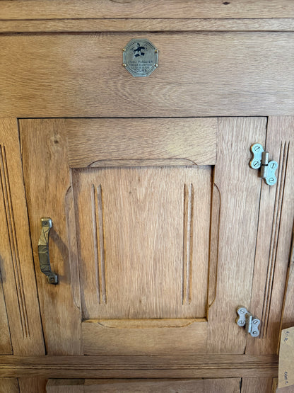 Glacière d’épicerie début XX en chêne