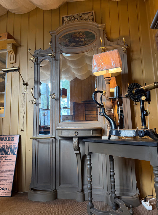 Porte-manteaux hêtre patiné “Lichen”, 1920