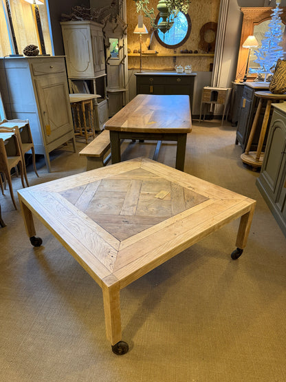 Table basse chêne massif "parquet"