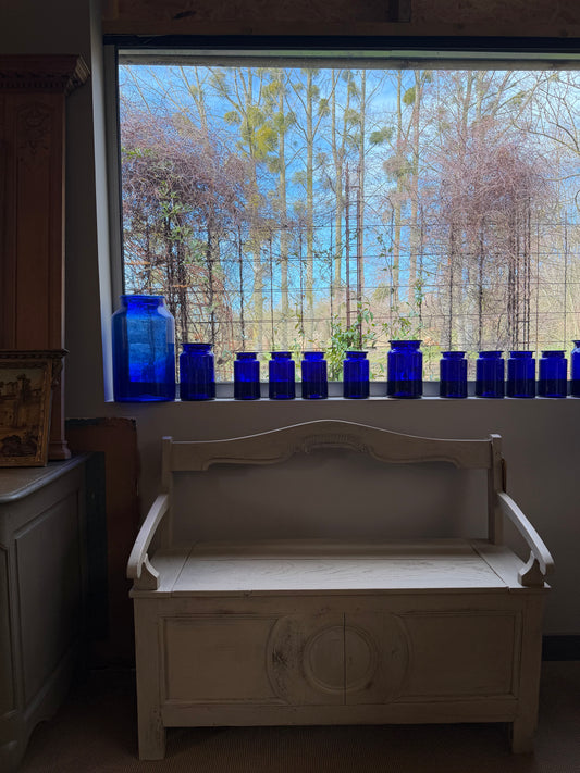 Banc coffre chêne patiné