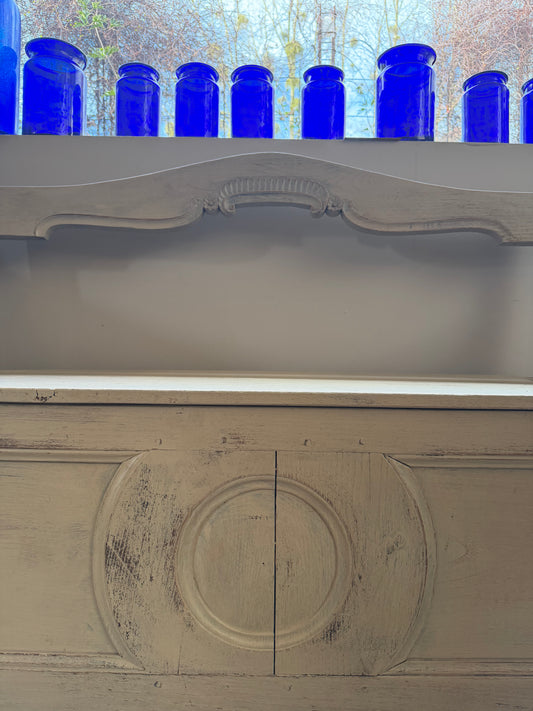 Banc coffre chêne patiné