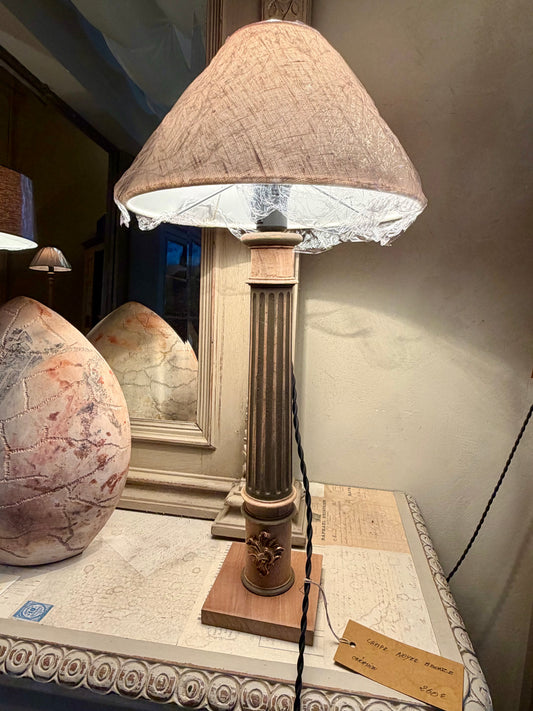Lampe noyer bronze