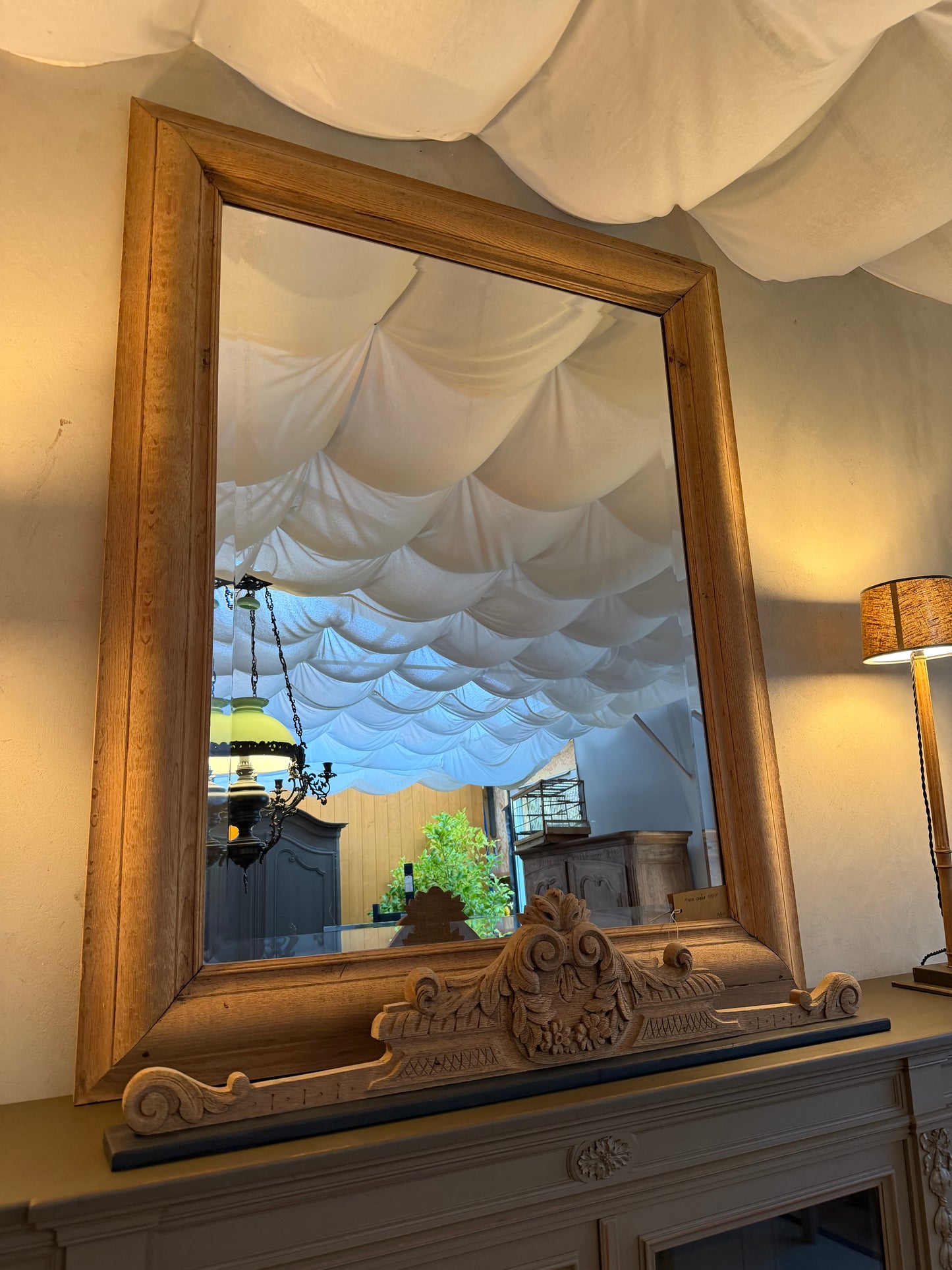 Miroir chêne massif