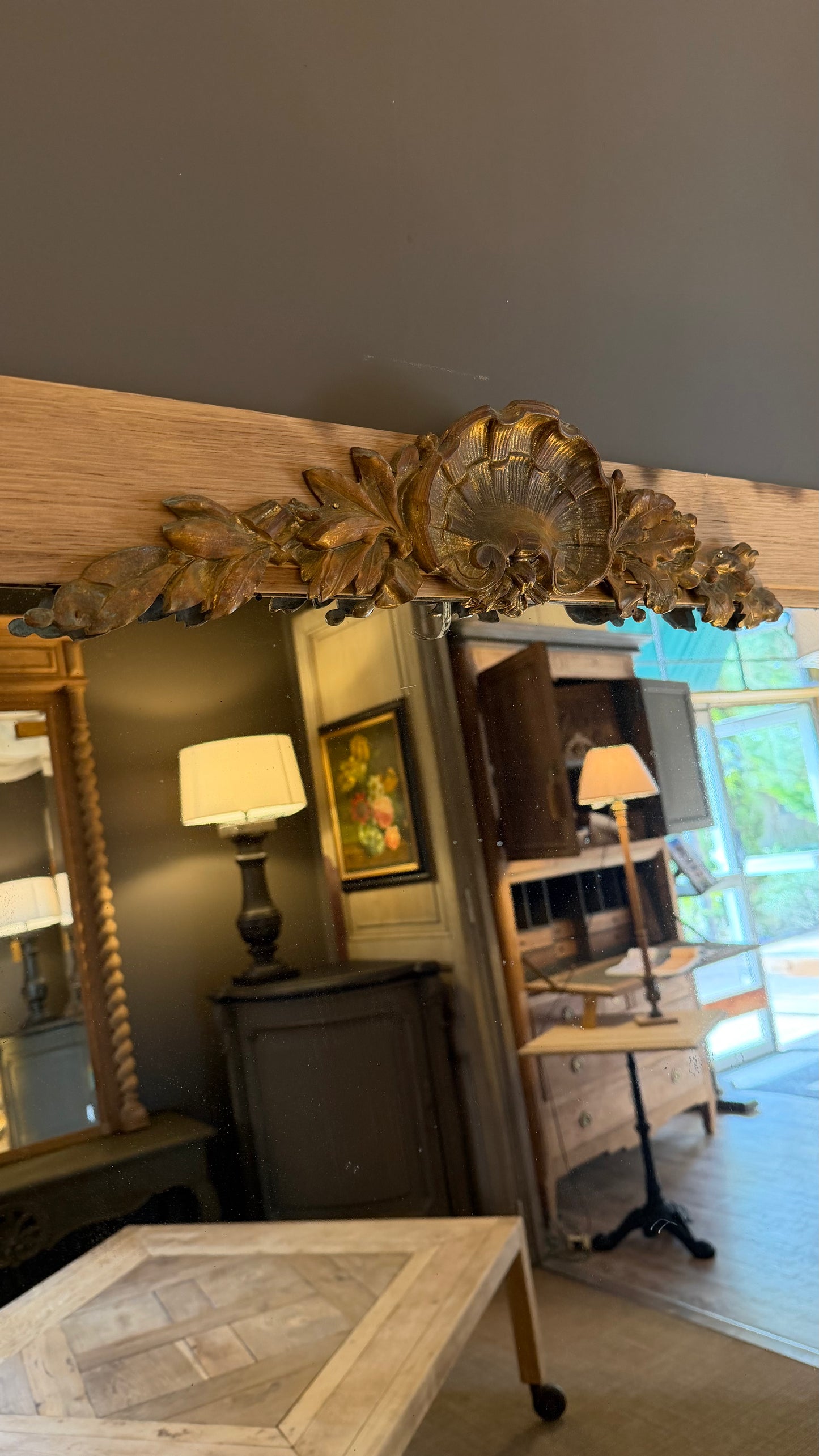 Miroir chêne massif