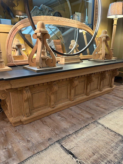 Console basse chêne massif
