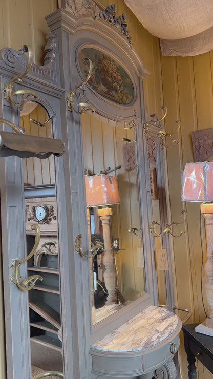 Porte-manteaux hêtre patiné “Lichen”, 1920