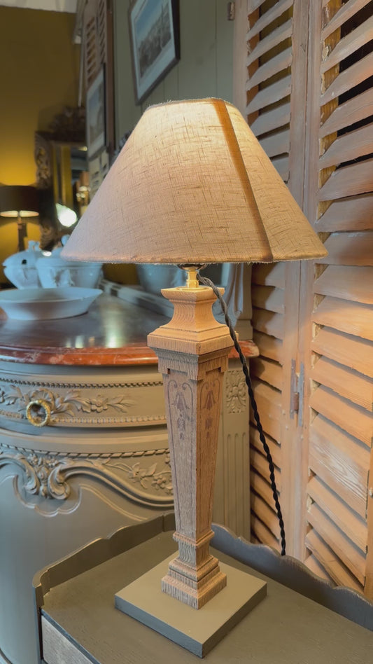 Paire de lampes chêne